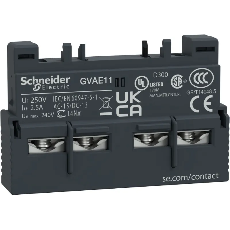 Contact Auxiliaire pour Disjoncteur Moteur TeSys GV - 1O+1F - GVAE11 - Schneider Electric Contact Auxiliaire pour Disjoncteur Moteur TeSys GV - 1O+1F - GVAE11 - Schneider Electric