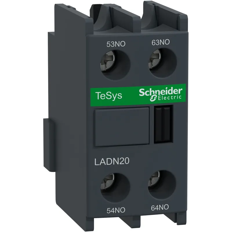 Bloc contacts auxiliaires frontaux TeSys D - 2F+0O - LADN20 - Schneider Electric Bloc contacts auxiliaires frontaux TeSys D - 2F+0O - LADN20 - Schneider Electric