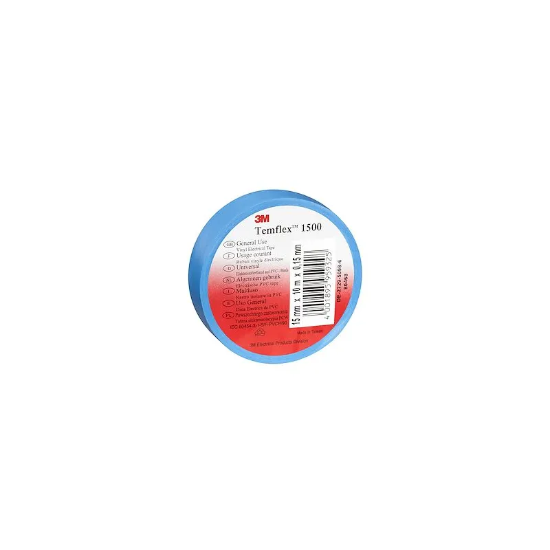 Ruban isolant Temflex 1500 bleu 10mx15mm - 80462