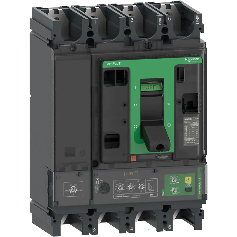 Disjoncteur ComPacT NSX400F Fixe 4P4d - MicroLogic 4.3 400A -C40F44V400 - Schneider Electric Disjoncteur ComPacT NSX400F Fixe 4P4d - MicroLogic 4.3 400A -C40F44V400 - Schneider Electric