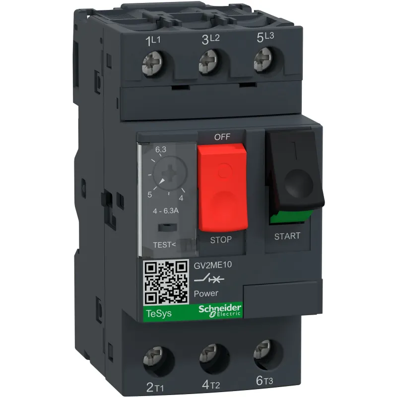 Disjoncteur Moteur TeSys- 4..6,3A - 3P 3d - GV2ME10 - 3P-3A - Schneider Electric